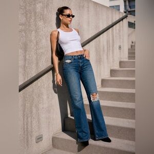 Revice Denim 🇺🇸 Bootcut Distressed Dark Blue 100% Cotton - Perfect Condition